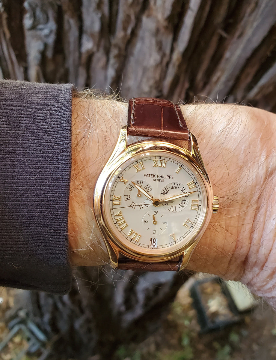 Patek Philippe 5035R Annual Calendar Complicated watch Circa 2000 ful PatekMonger