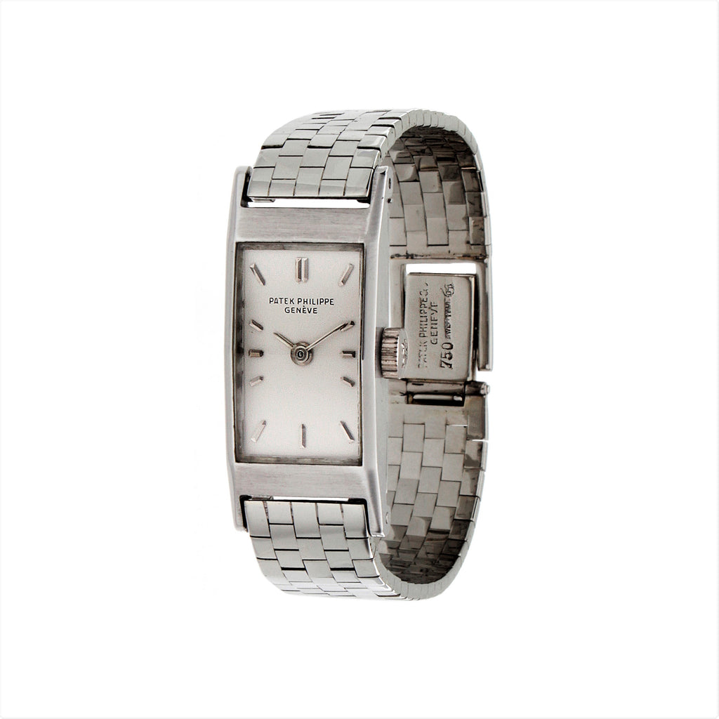 Patek Philippe 2292-1P;  Ladies Platinum Tegolino hour glass watch; Circa 1956-7