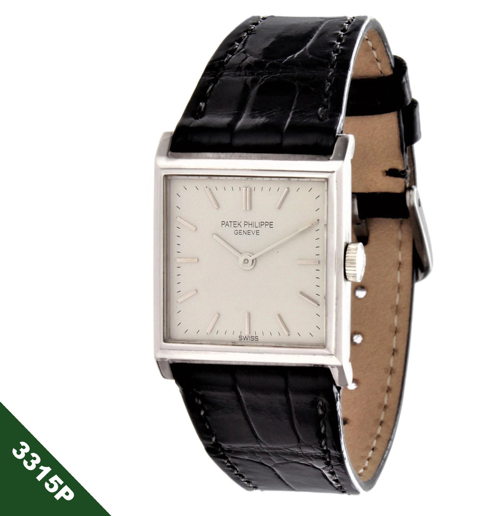 Patek Philippe 3315P Vintage Platinum Ladies  Square Watch, Circa 1950's