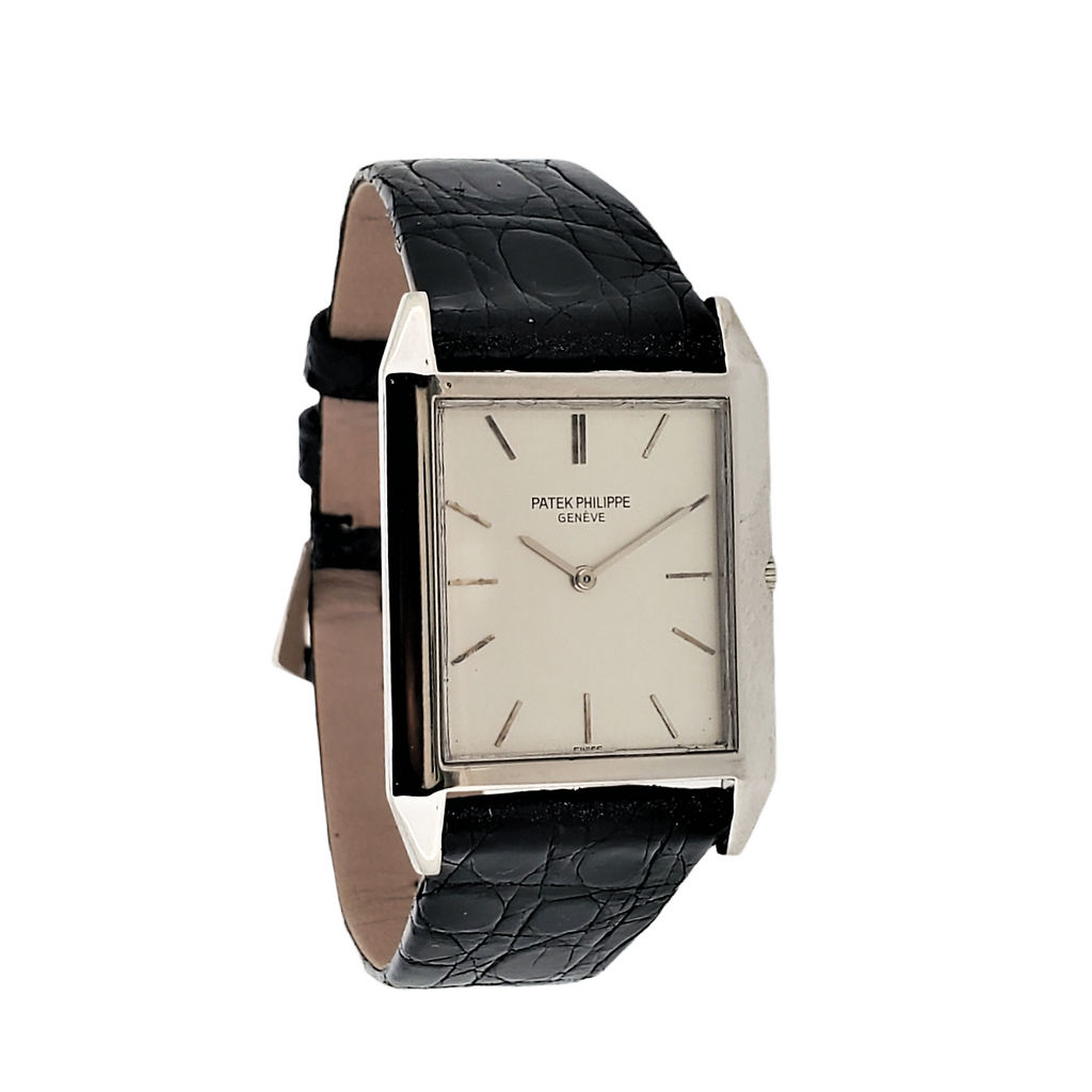 Patek Philippe 3491G Extra Thin Rectangular Dress Watch; Circa 1965-66
