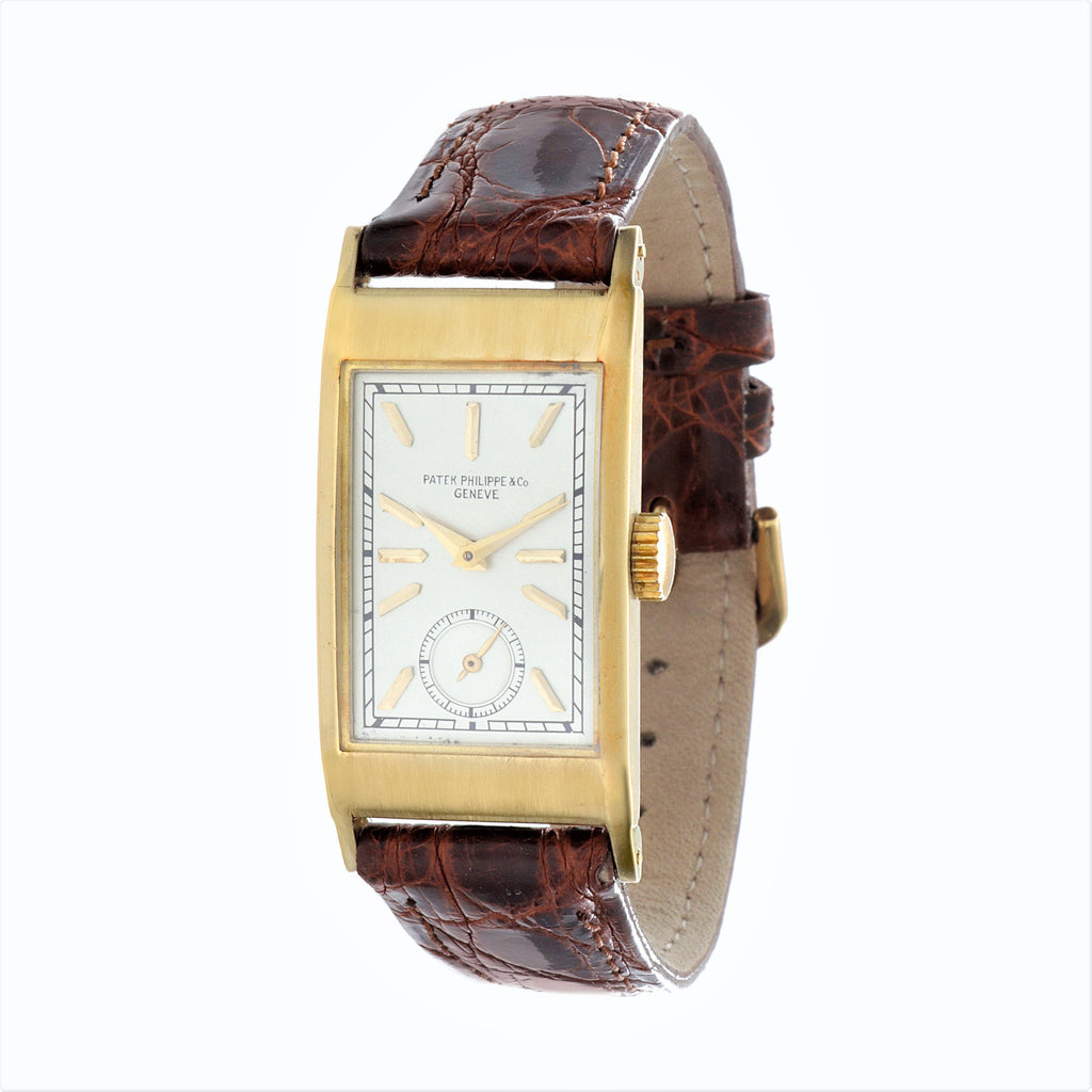 Patek Philippe 425J "Tegolino" Iconic Vintage  Art Deco Watch in Yellow Gold Circa 1940