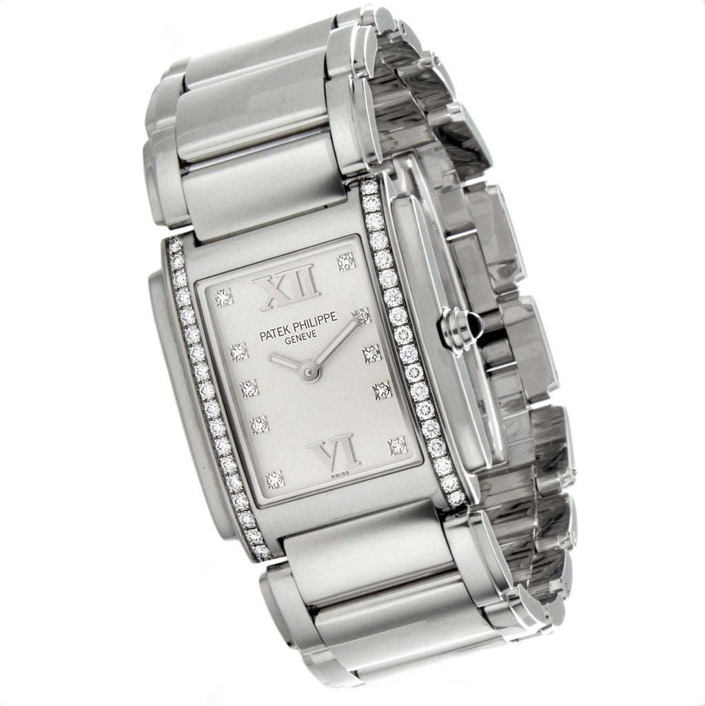 Patek Philippe 4910/1A-011 "Twenty-4"  Ladies diamond steel watch, Circa 2005