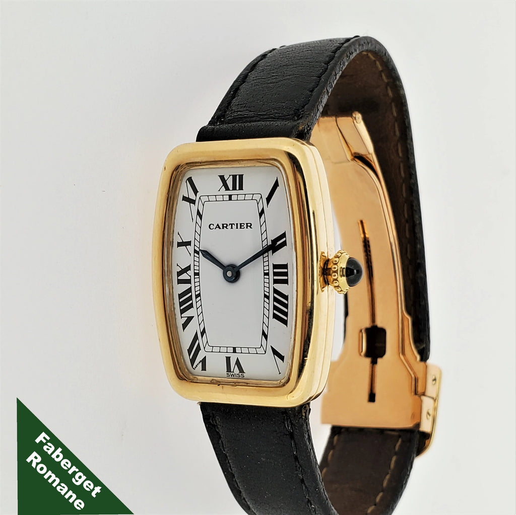 Vintage Cartier Paris Faberge' Tonneau Watch, Circa 1978-1982
