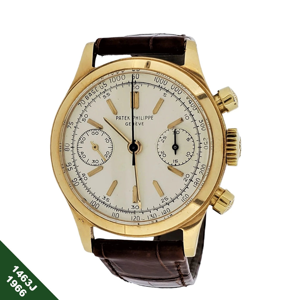 Patek Philippe 1463J water resistant Chronograph Watch, Circa 1966 Unpolished Not for Sale