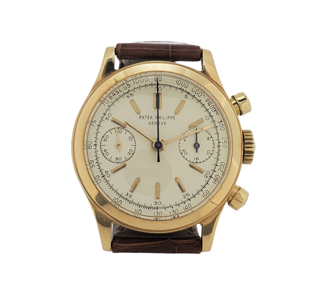 Patek Philippe 1463J water resistant Chronograph Watch, Circa 1966 Unpolished Not for Sale