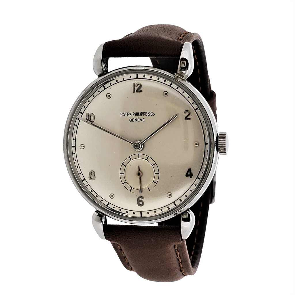 Patek Philippe 1473A Vintage Stainless Steel Calatrava Watch Tear Drop Lugs, Circa 1945