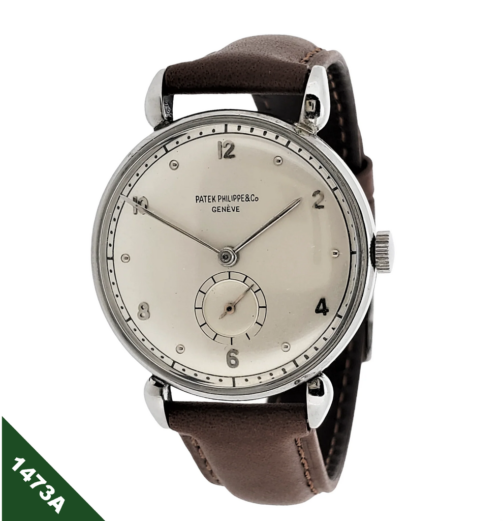 Patek Philippe 1473A Vintage Stainless Steel Calatrava Watch Tear Drop Lugs, Circa 1945