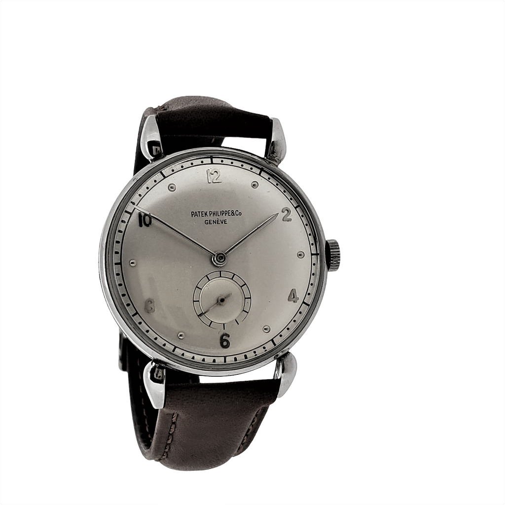 Patek Philippe 1473A Vintage Stainless Steel Calatrava Watch Tear Drop Lugs, Circa 1945