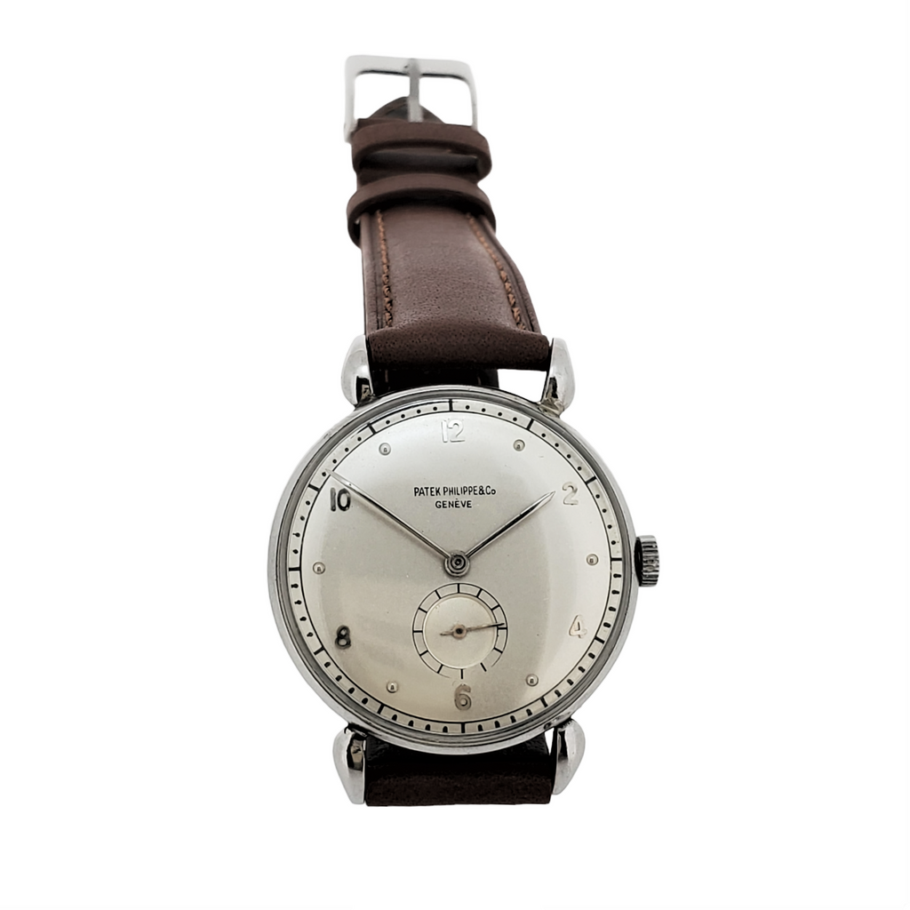 Patek Philippe 1473A Vintage Stainless Steel Calatrava Watch Tear Drop Lugs, Circa 1945