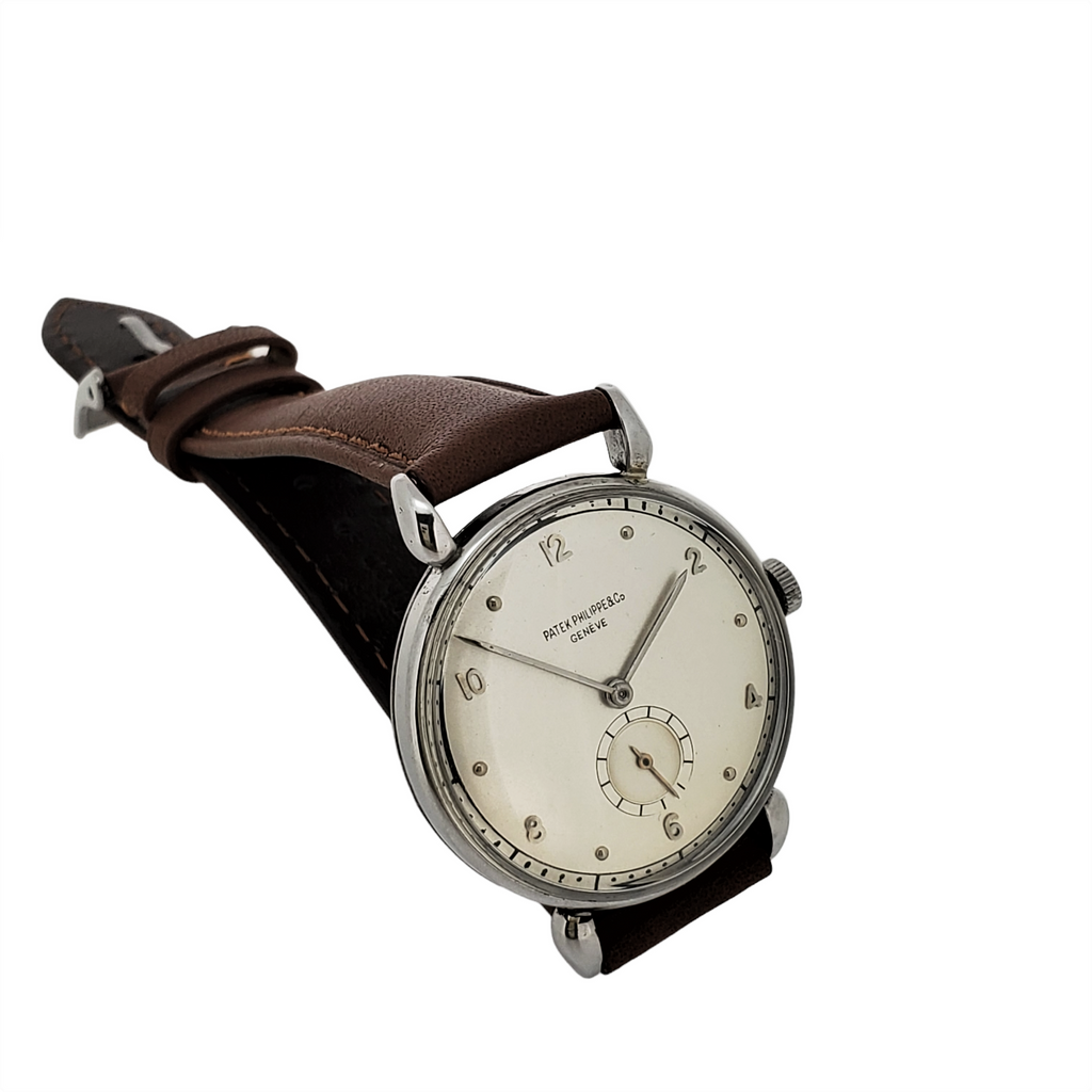 Patek Philippe 1473A Vintage Stainless Steel Calatrava Watch Tear Drop Lugs, Circa 1945