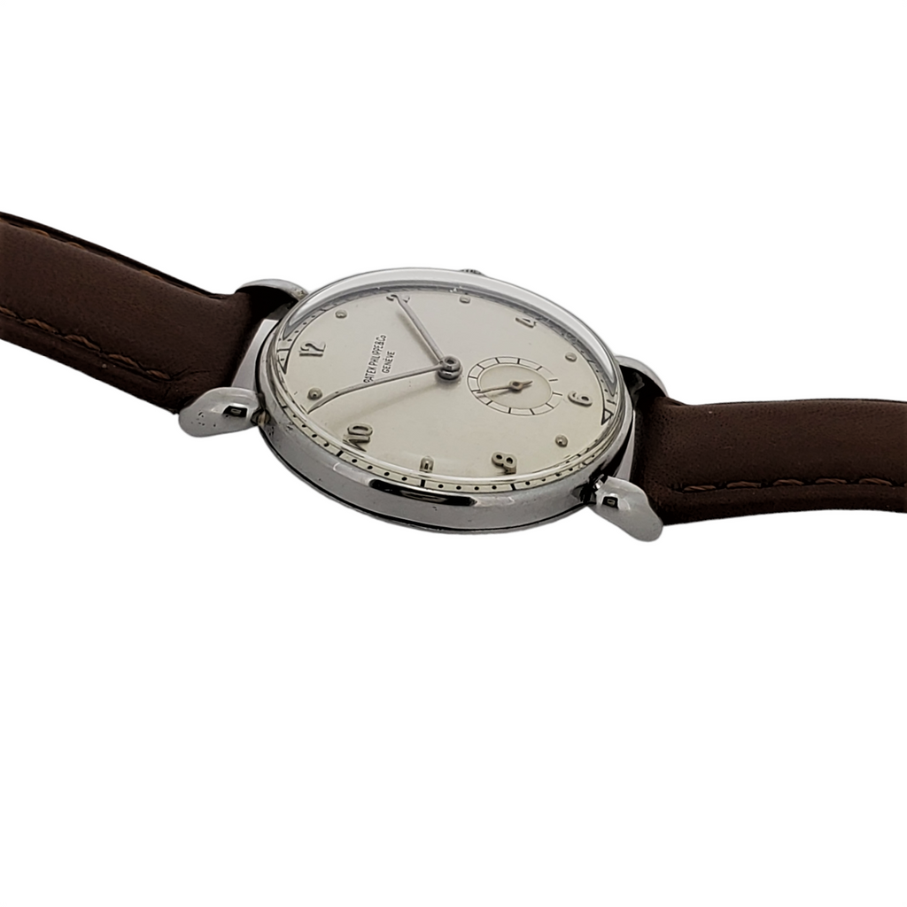 Patek Philippe 1473A Vintage Stainless Steel Calatrava Watch Tear Drop Lugs, Circa 1945