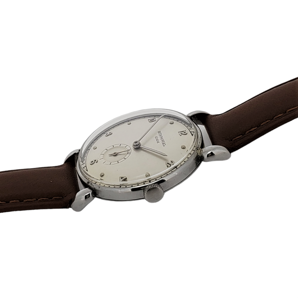 Patek Philippe 1473A Vintage Stainless Steel Calatrava Watch Tear Drop Lugs, Circa 1945