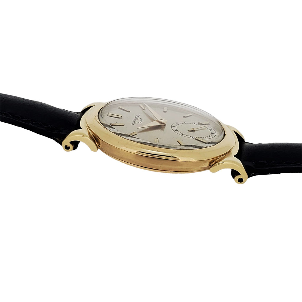 Philippe 1491J Vintage Yellow Gold Scroll Lugs Calatrava Watch Circa 1949-50