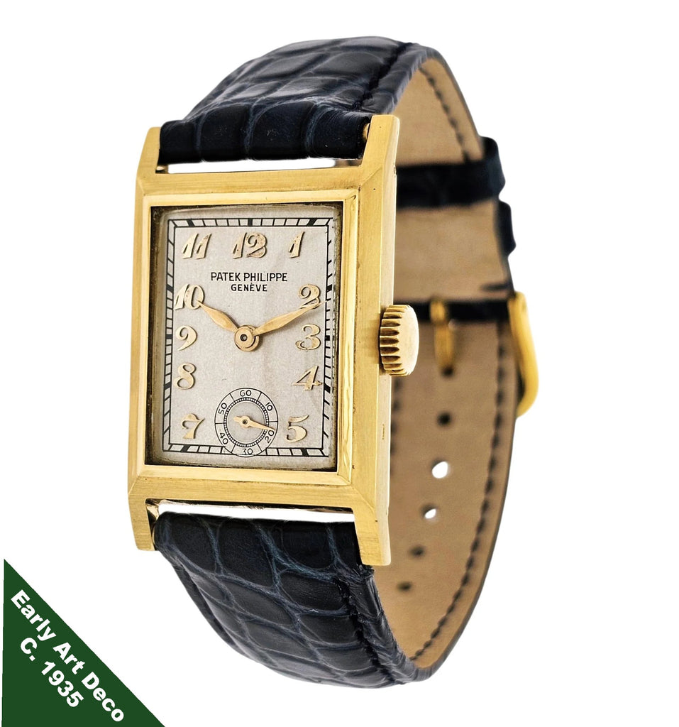 Patek Philippe Early Art Deco watch made in 18K yellow Breguet dial, Circa 1935-6