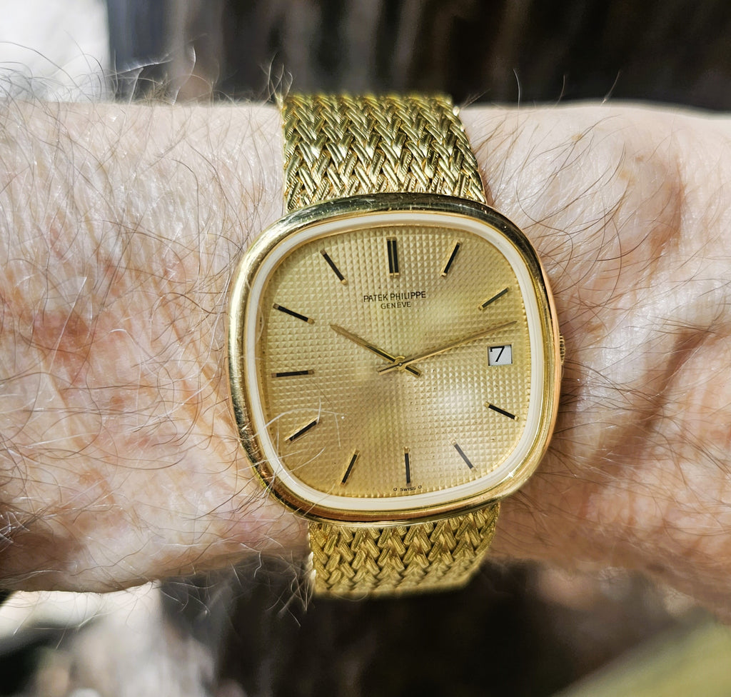 Patek Philippe 3604/2J Vintage Massive  Cushion Shape Automatic Bracelet Watch Circa 1977