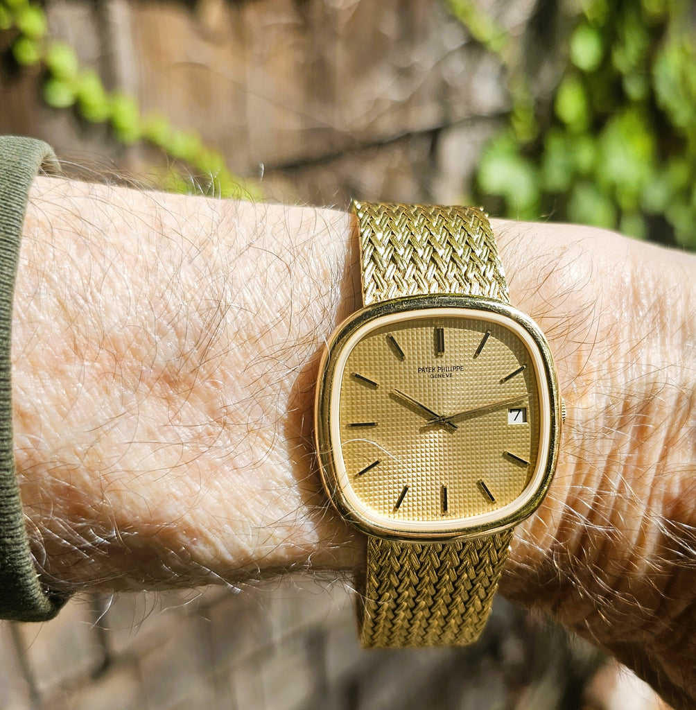 Patek Philippe 3604/2J Vintage Massive  Cushion Shape Automatic Bracelet Watch Circa 1977