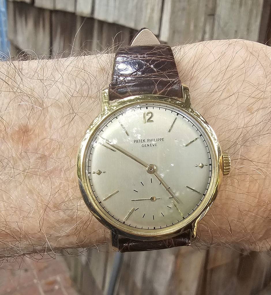 Patek Philippe 2458J Massive Vintage 36mm Calatrava Watch Circa 1949