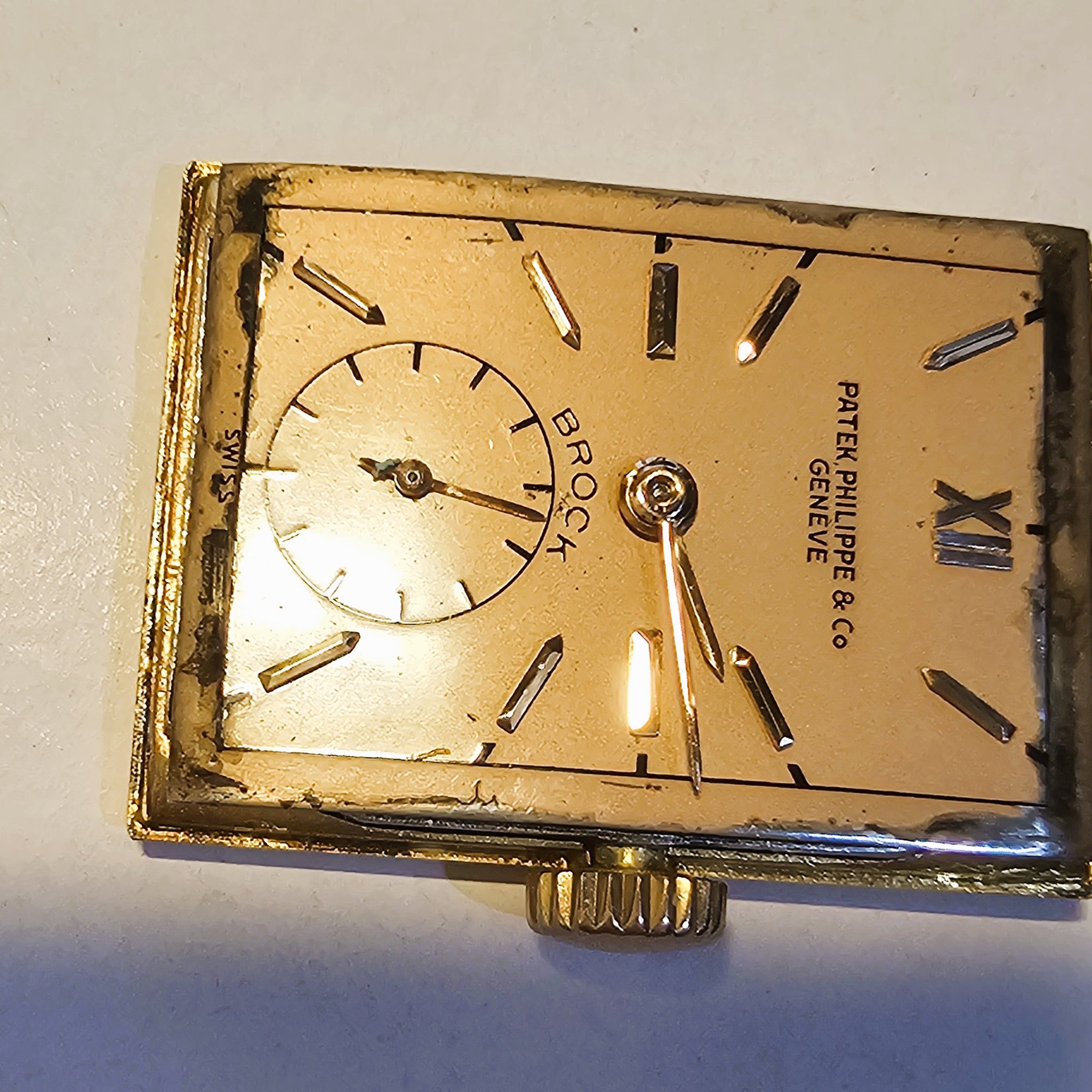 Patek Philippe 1442R Vintage Art Deco Rectangular Rose gold Watch