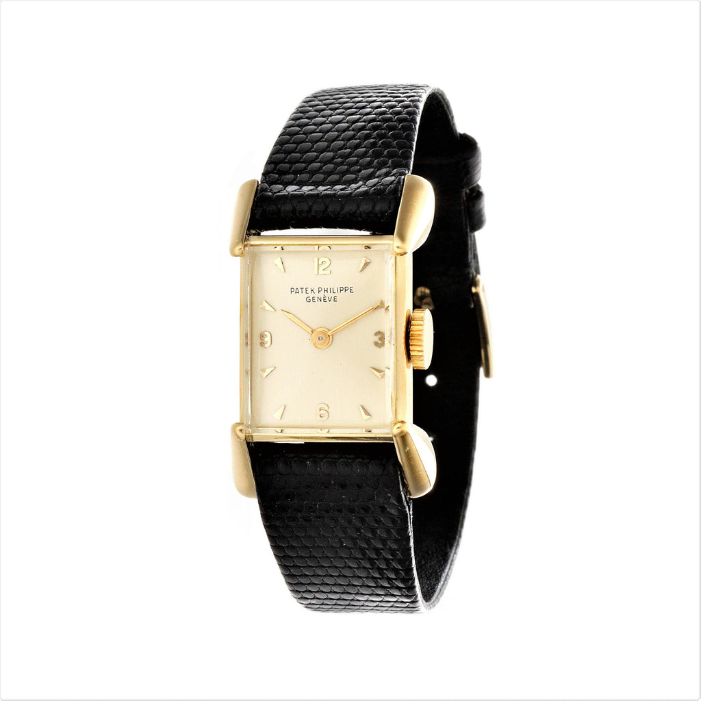 Patek Philippe 2279J Ladies Vintage Rectangular Watch With Rare Conical Luga Circa 1950