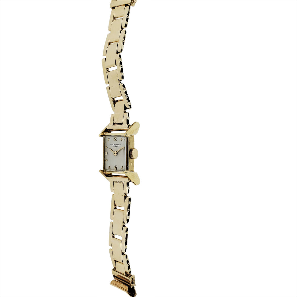 Patek Philippe 2279J Ladies Vintage Rectangular Watch With Rare Conical Luga Circa 1950