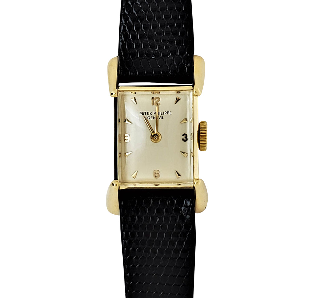 Patek Philippe 2279J Ladies Vintage Rectangular Watch With Rare Conical Luga Circa 1950