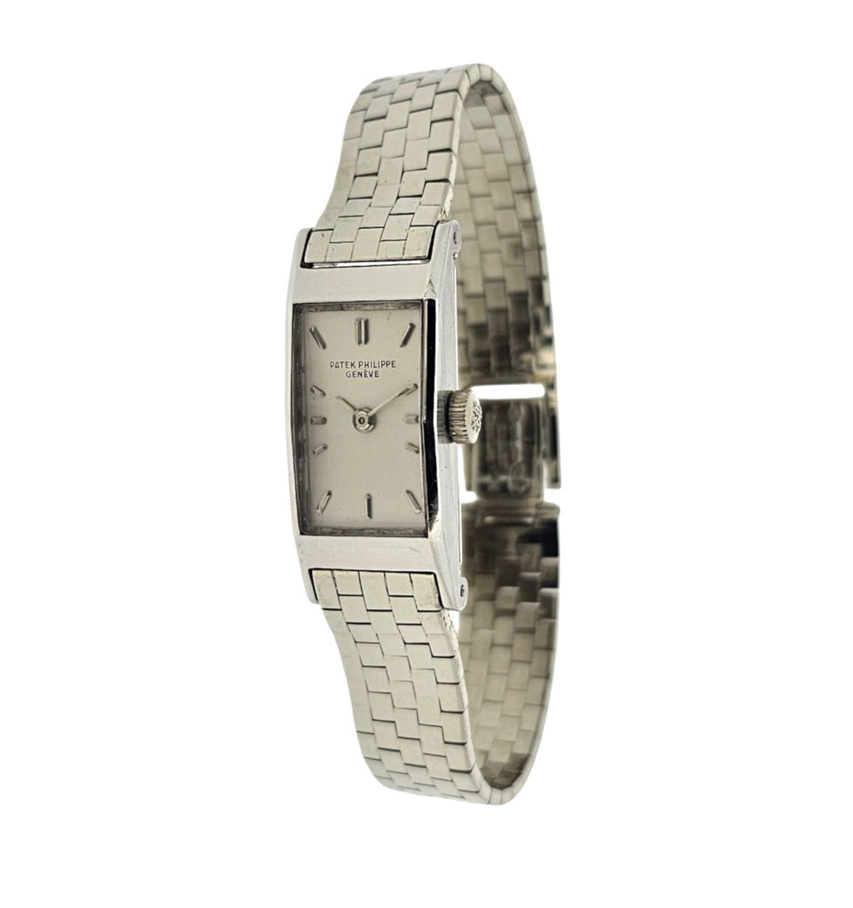 Patek Philippe 2292-1P;  Ladies Platinum Tegolino hour glass watch; Circa 1956-7