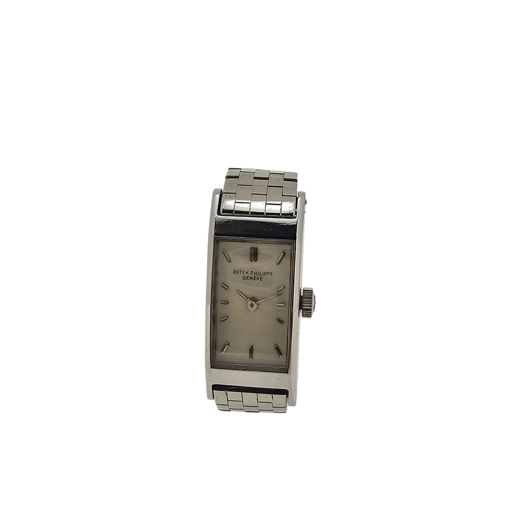 Patek Philippe 2292-1P;  Ladies Platinum Tegolino hour glass watch; Circa 1956-7
