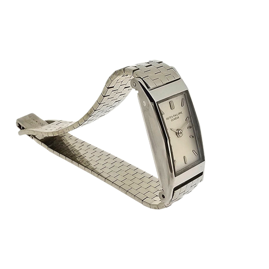 Patek Philippe 2292-1P;  Ladies Platinum Tegolino hour glass watch; Circa 1956-7