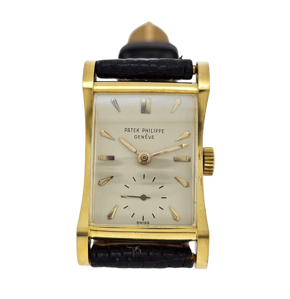 Patek Philippe 2456J "Hour Glass Architectural design watch Original un-restored, Circa 1951