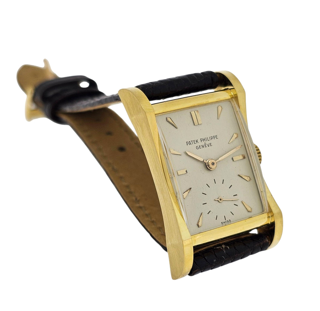 Patek Philippe 2456J "Hour Glass Architectural design watch Original un-restored, Circa 1951