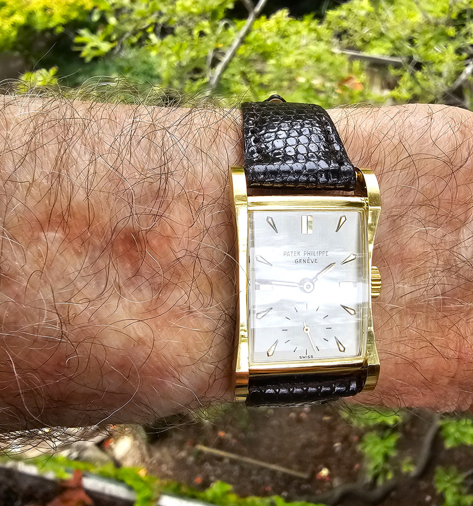 Patek Philippe 2456J "Hour Glass Architectural design watch Original un-restored, Circa 1951