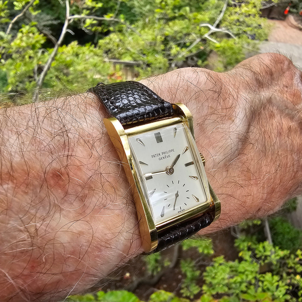 Patek Philippe 2456J "Hour Glass Architectural design watch Original un-restored, Circa 1951