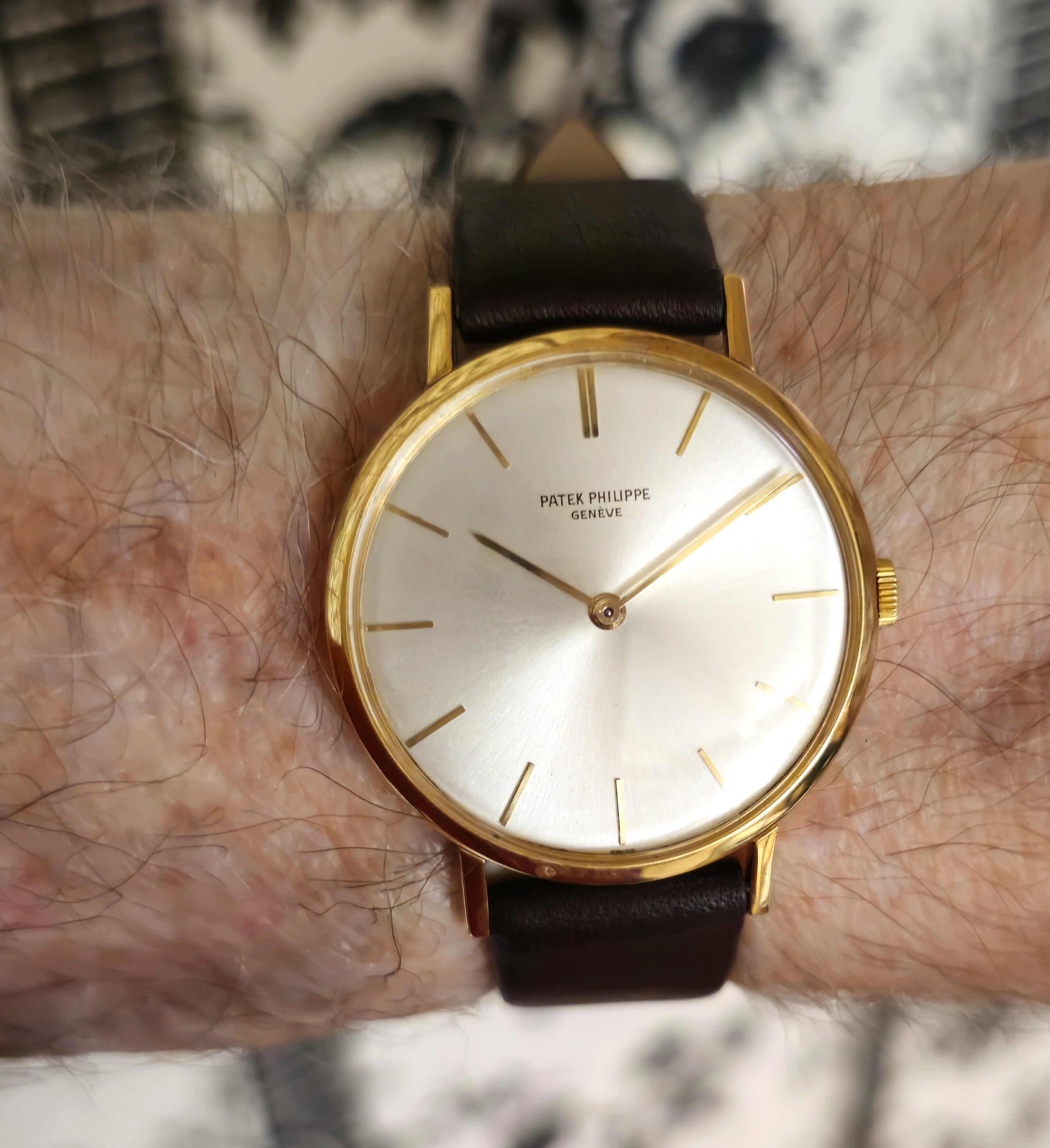Patek Philippe 3537J Classic Vintage Thin Dress watch, Circa 1970