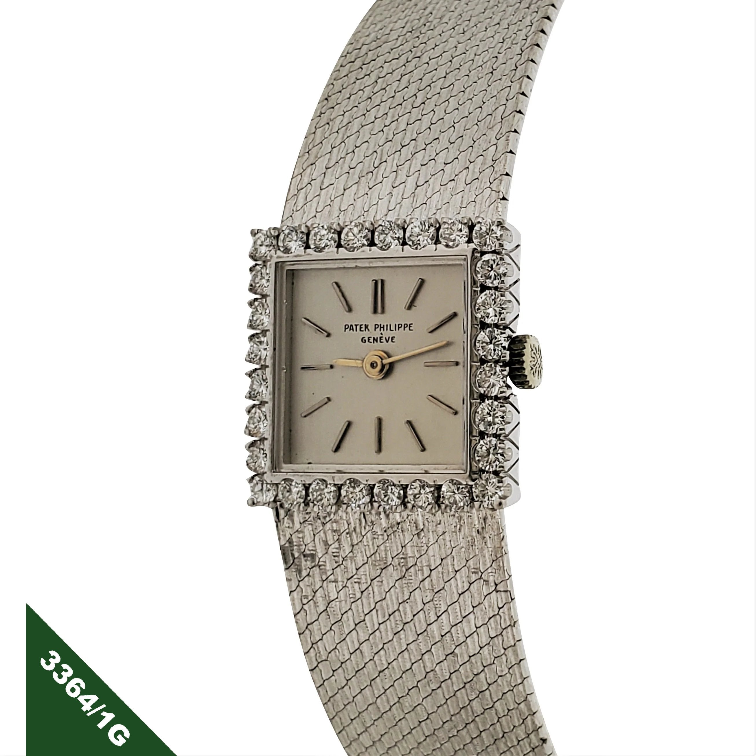 Patek Philippe Ladies Diamond Set Bracelet Watch; White Gold Circa