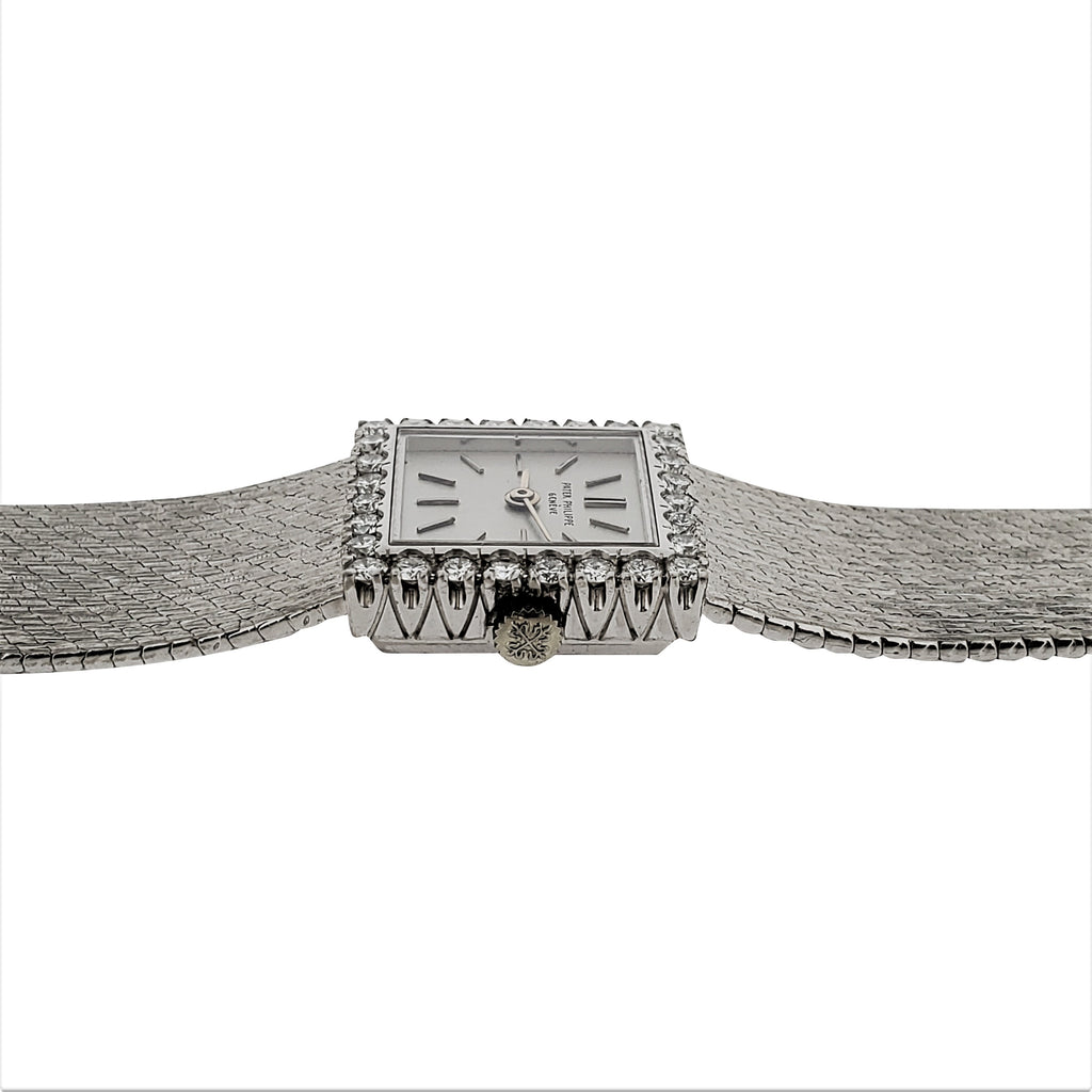 Patek Philippe Ladies Diamond Set Bracelet Watch; White Gold  Circa 1968