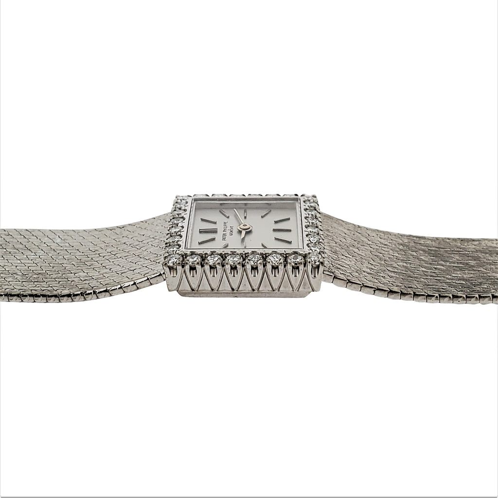 Patek Philippe Ladies Diamond Set Bracelet Watch; White Gold  Circa 1968
