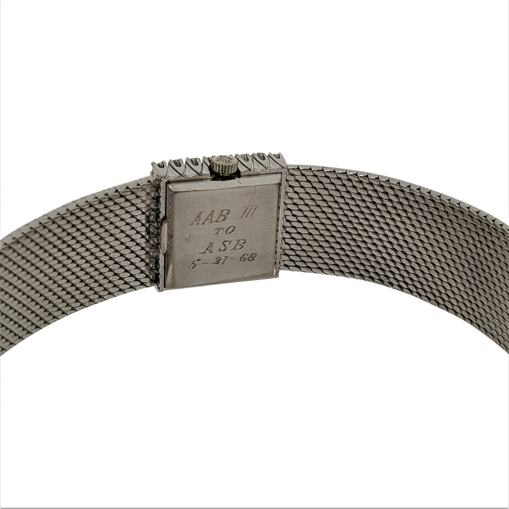 Patek Philippe Ladies Diamond Set Bracelet Watch; White Gold  Circa 1968