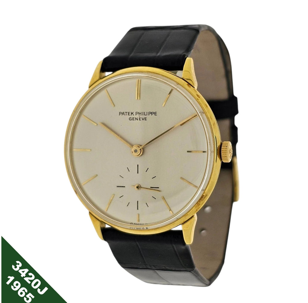 Patek Philippe 3420J Vintage Classic Calatrava Watch 34.5mm with 12AM-400  Circa 1965