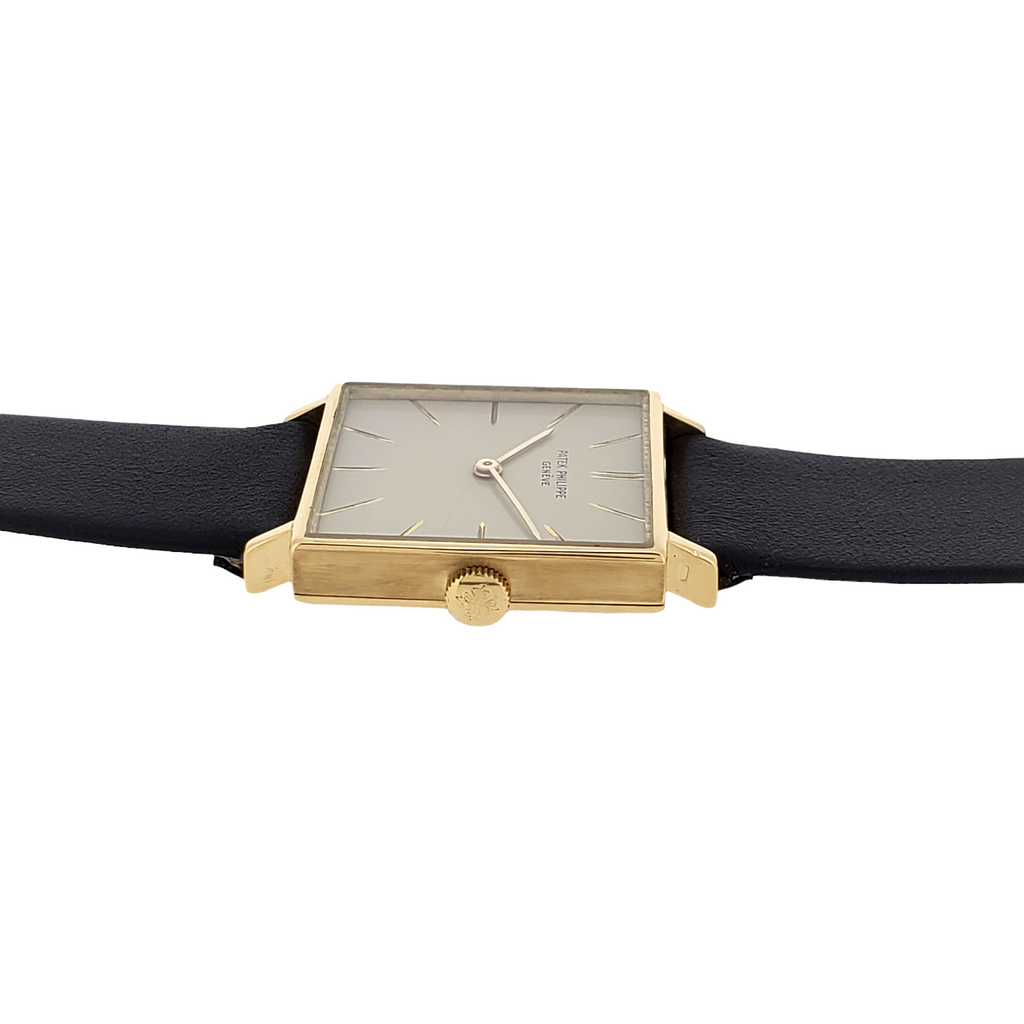 Patek Philippe 3430J classic square watch with a clean minimalist design, Circa 1962