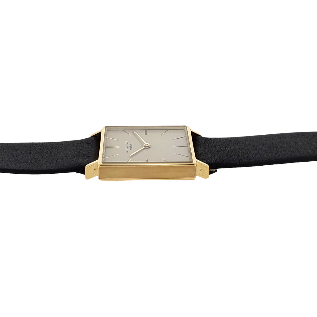 Patek Philippe 3430J classic square watch with a clean minimalist design, Circa 1962