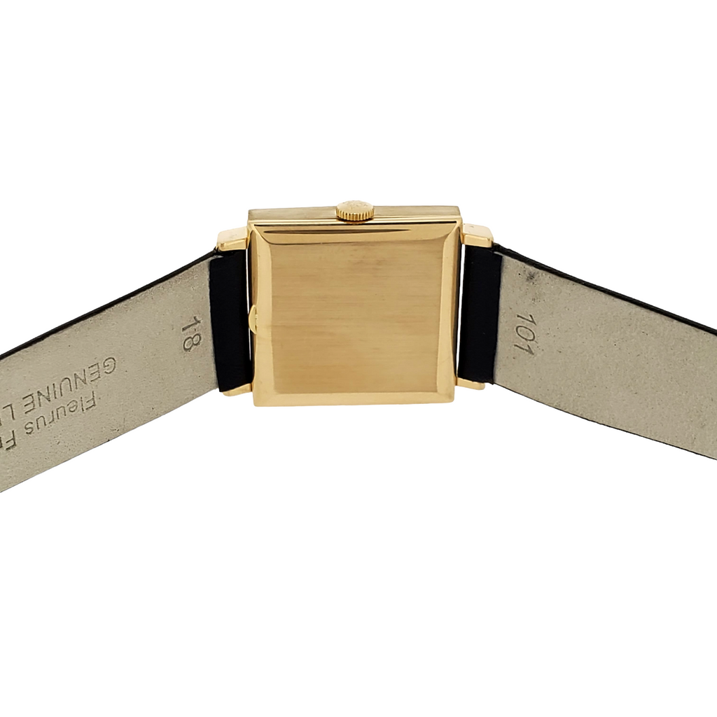 Patek Philippe 3430J classic square watch with a clean minimalist design, Circa 1962