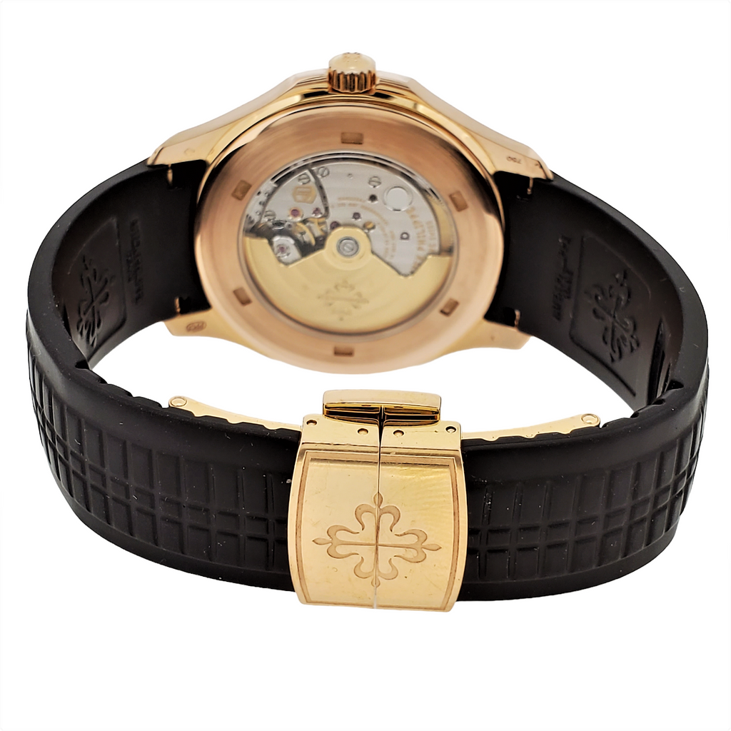 5167 R Patek Philippe 5167R Aquanaut; made in 18K rose gold in a 40mm case. C ...