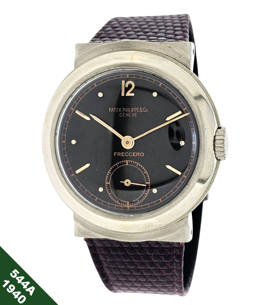 Patek Philippe 544A Vintage Stainless Steel Calatrava Watch Hooded Lugs, Circa 1940