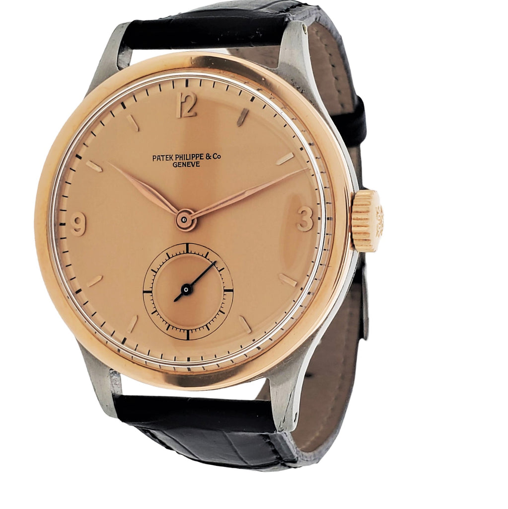 Patek Philippe 570AR Vintage Stainless Steel and Rose gold Calatrava, 36 mm,  Circa 1943