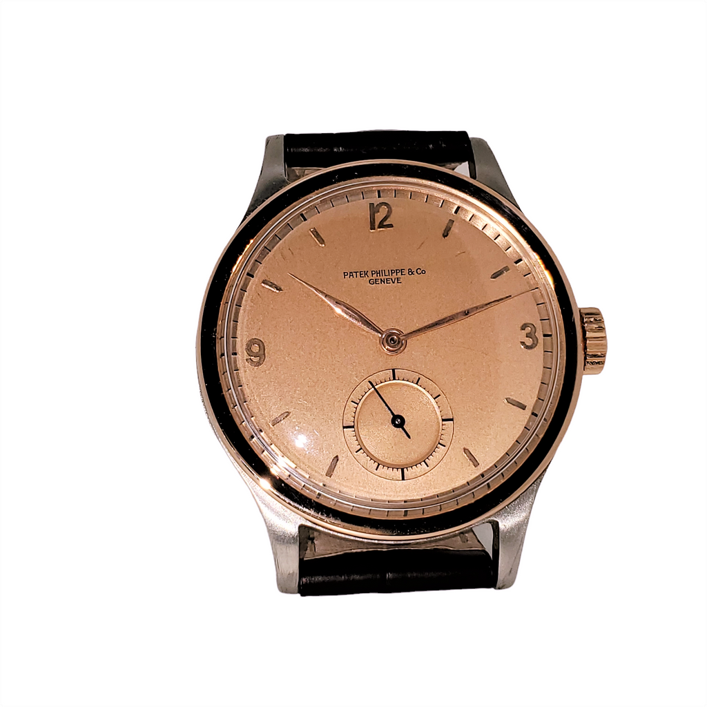 Patek Philippe 570AR Vintage Stainless Steel and Rose gold Calatrava, 36 mm,  Circa 1943