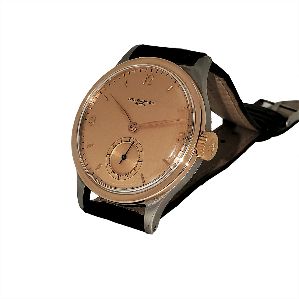 Patek Philippe 570AR Vintage Stainless Steel and Rose gold Calatrava, 36 mm,  Circa 1943