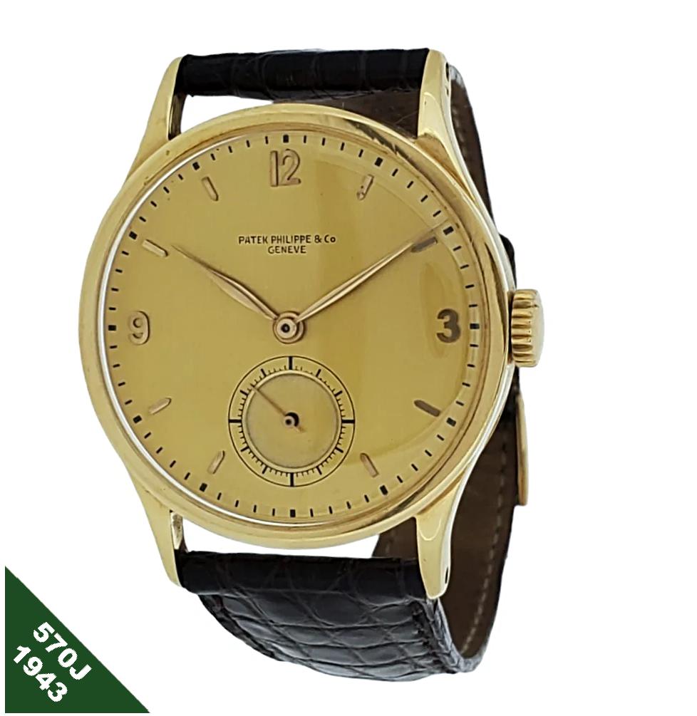 Patek Philippe 570J Vintage Oversized Calatrava Watch 35.5 mm,  Circa 1943