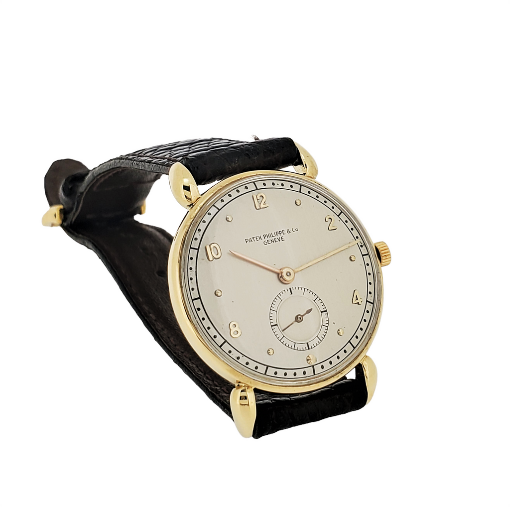 Patek Philippe 590J Vintage Calatrava Watch With Tear Drop Lugs 30mm. Circa 1939