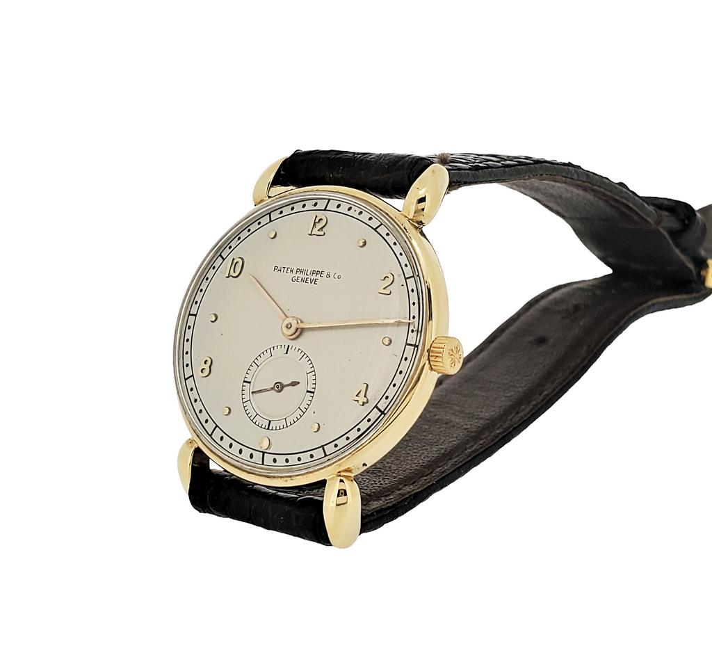 Patek Philippe 590J Vintage Calatrava Watch With Tear Drop Lugs 30mm. Circa 1939