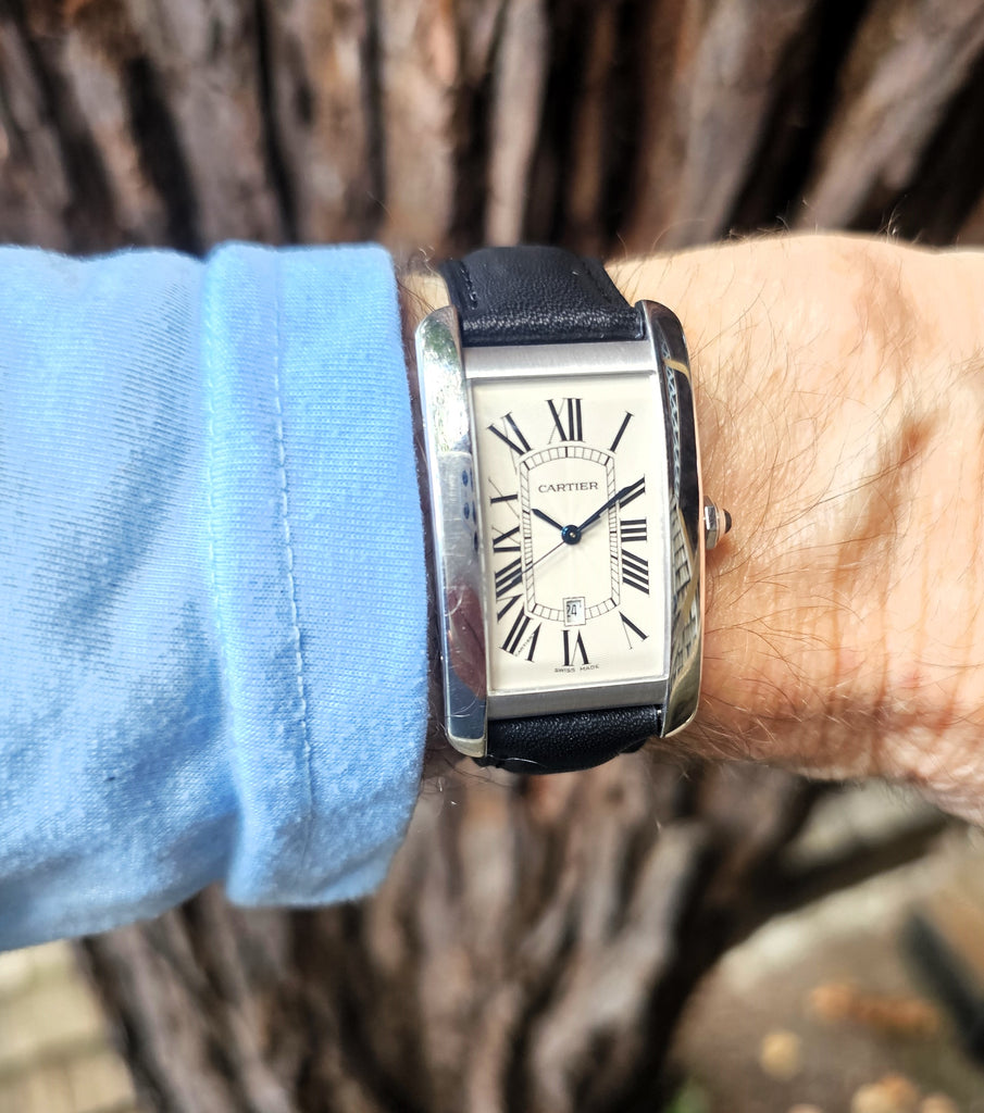 Cartier Tank Americane WG Large size. Full Set, Box and papers, Circa 2006